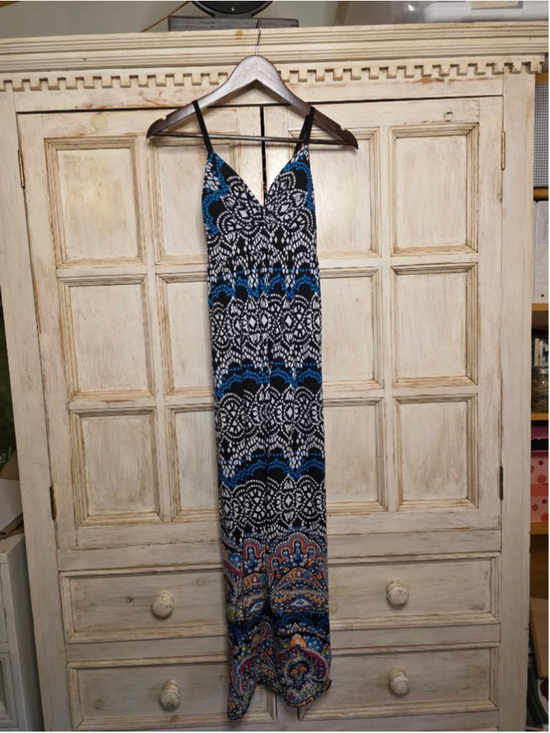 Derek Heart Dresses & Skirts - Women's Derek Heart Maxi Dress XS Black Blue Paisley
